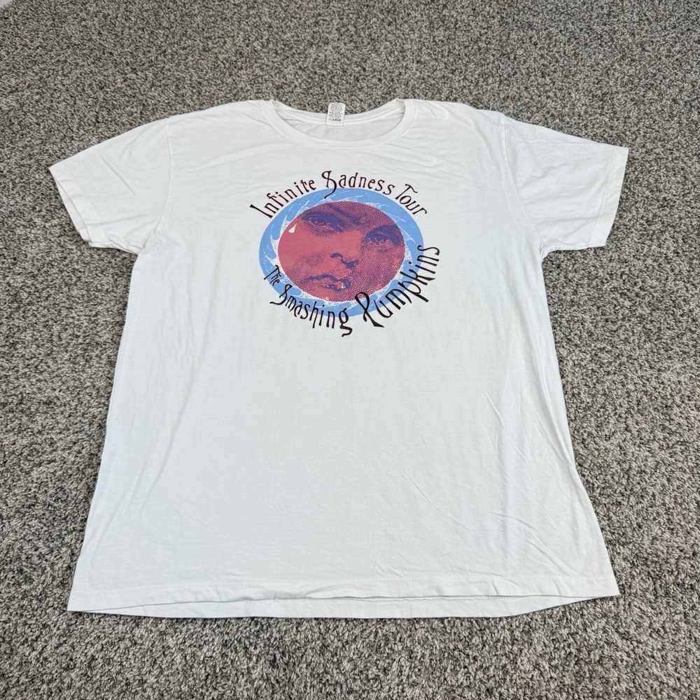 Smashing Pumpkins Infinite Sadness Tour Shirt Adult XL White Pacific Tag